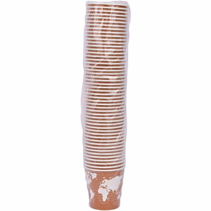 Eco-Products 10 oz World Art Hot Beverage Cups - 50 / Pack - 20 / Carton - Multi - Paper, Resin - Hot Drink. Picture 7