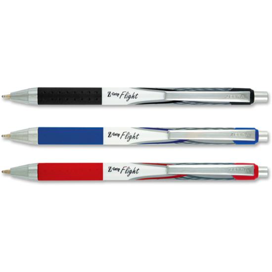 Zebra Pen Z-Grip Flight Retractable Pens - Bold Pen Point - 1.2 mm Pen Point Size - Retractable - Blue - 1 Dozen. Picture 4