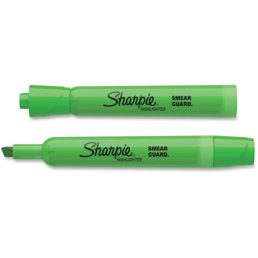 Sharpie Highlighter - Tank - Chisel Marker Point Style - Fluorescent Green - 1 Dozen. Picture 4