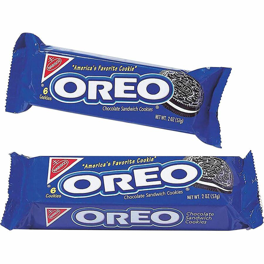 Oreo Chocolate Sandwich Cookies - Vanilla - 1 Serving Pack - 1.80 oz - 12 / Box. Picture 3