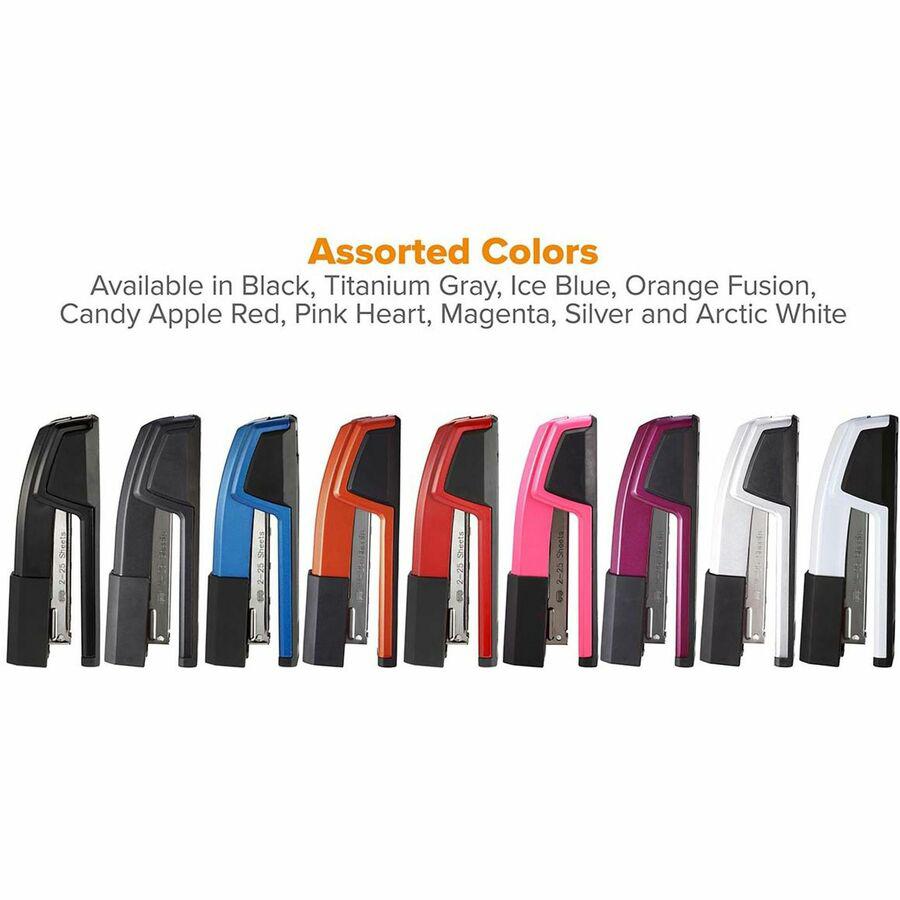 Bostitch Epic Antimicrobial Office Stapler - 25 Sheets Capacity - 210 Staple Capacity - Full Strip - 1 Each - Magenta. Picture 13
