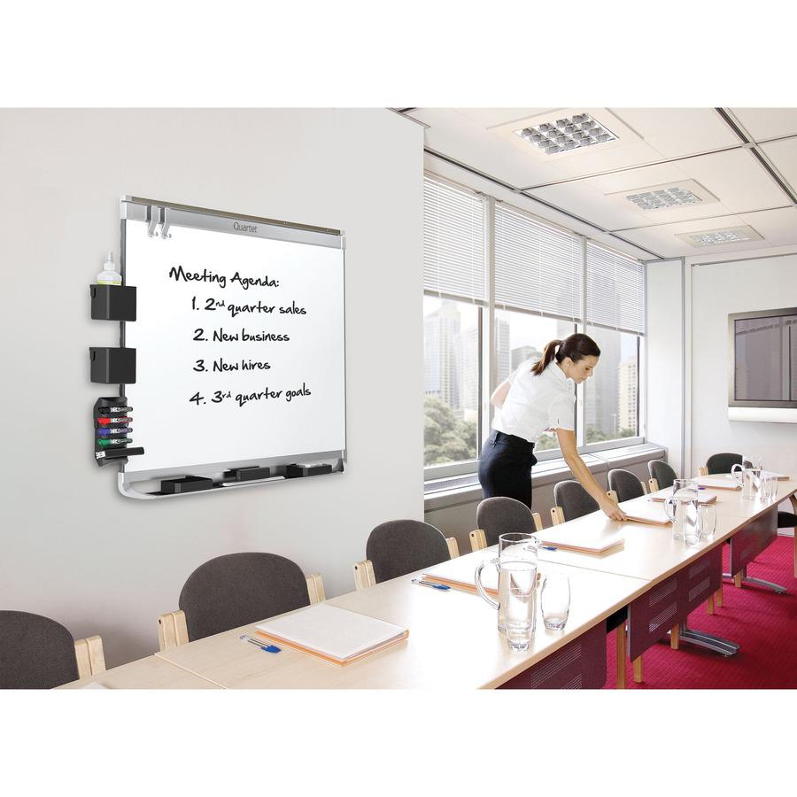Quartet Prestige 2 Dry-Erase Board - 72" (6 ft) Width x 48" (4 ft) Height - White Porcelain Surface - Silver Aluminum Frame - Horizontal - Magnetic - 1 Each - TAA Compliant. Picture 6
