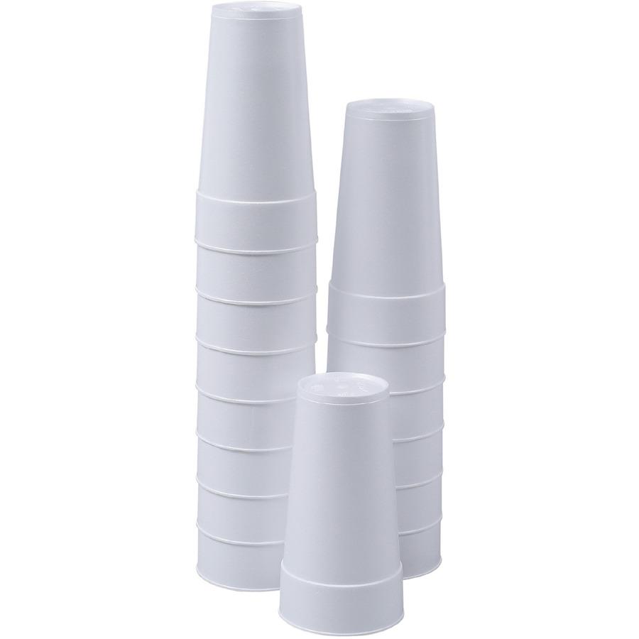 Genuine Joe 24 oz Foam Cups - 300 / Carton - White - Styrofoam - Hot Drink, Cold Drink. Picture 3