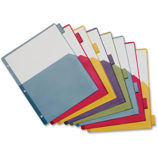 Cardinal Extra-tough Poly Dividers - 8 Tab(s) - 8 Tab(s)/Set - Letter - 8.50" Width x 11" Length - 3 Hole Punched - Multicolor Poly Divider - Fray Resistant, Tear Resistant, Scratch Resistant, Transfe. Picture 2