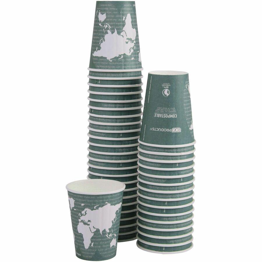 Eco-Products 12 oz World Art Insulated Hot Beverage Cups - 600 / Carton - Green - Hot Drink. Picture 11