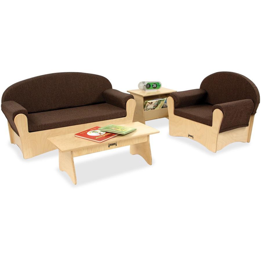 Jonti-Craft Komfy Children's Sofa - 42.5" x 19.5" x 23" - Fabric Espresso Seat - Espresso Back - 1 Each. Picture 3