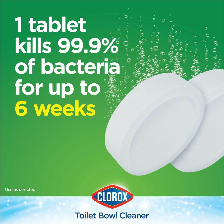 Clorox Ultra Clean Toilet Tablets Bleach - For Toilet Bowl - 3.50 oz (0.22 lb) - 2 / Pack - 1 Each - Deodorize - White. Picture 14