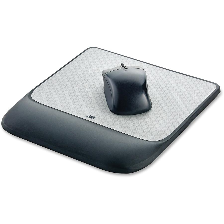 3M Precise Mouse Pad with Gel Wrist Rest - 0.70" x 8.50" x 9" Dimension - Black - Gel - 1 Pack. Picture 4
