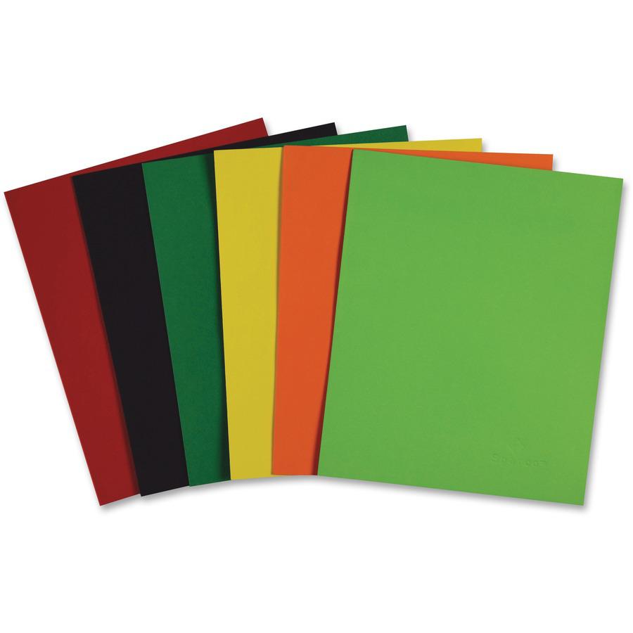 Sparco Letter Pocket Folder - 8 1/2" x 11" - 2 Internal Pocket(s) - Leatherette Paper - Black - 25 / Box. Picture 2