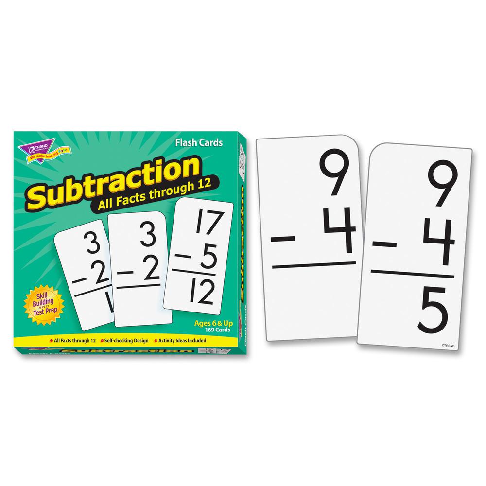 Trend Subtraction all facts through 12 Flash Cards - Theme/Subject: Learning - Skill Learning: Subtraction - 169 Pieces - 6+ - 169 / Box. Picture 5