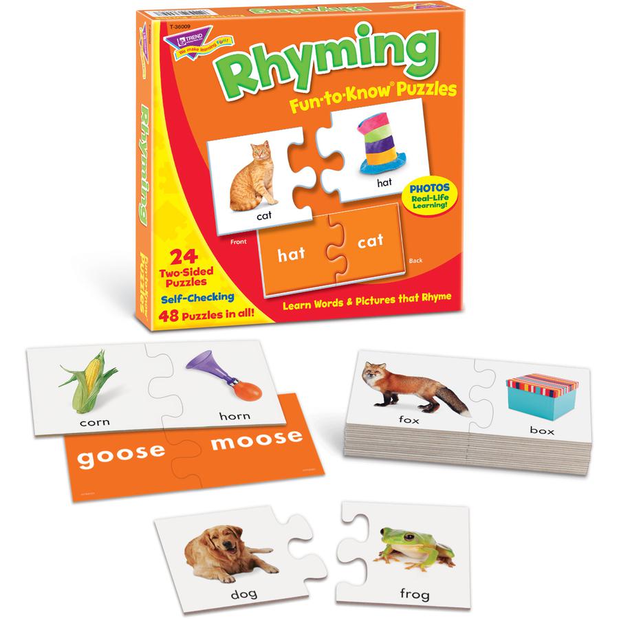 Trend Rhyming Puzzle Set - 3+48 Piece. Picture 5