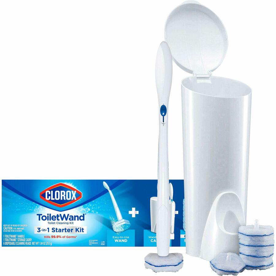 Clorox ToiletWand Disposable Toilet Cleaning System - 1 Kit (Includes: ToiletWand, Storage Caddy, Disinfecting ToiletWand Refill Heads). Picture 15