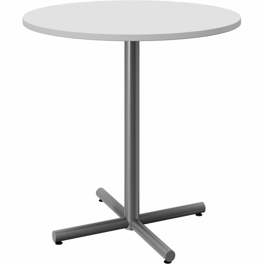 Lorell Hospitality Collection Tabletop - High Pressure Laminate (HPL) Round, White Top x 42" Table Top Diameter - Assembly Required - Thermofused Laminate (TFL), Particleboard Top Material - 1 Each. Picture 3