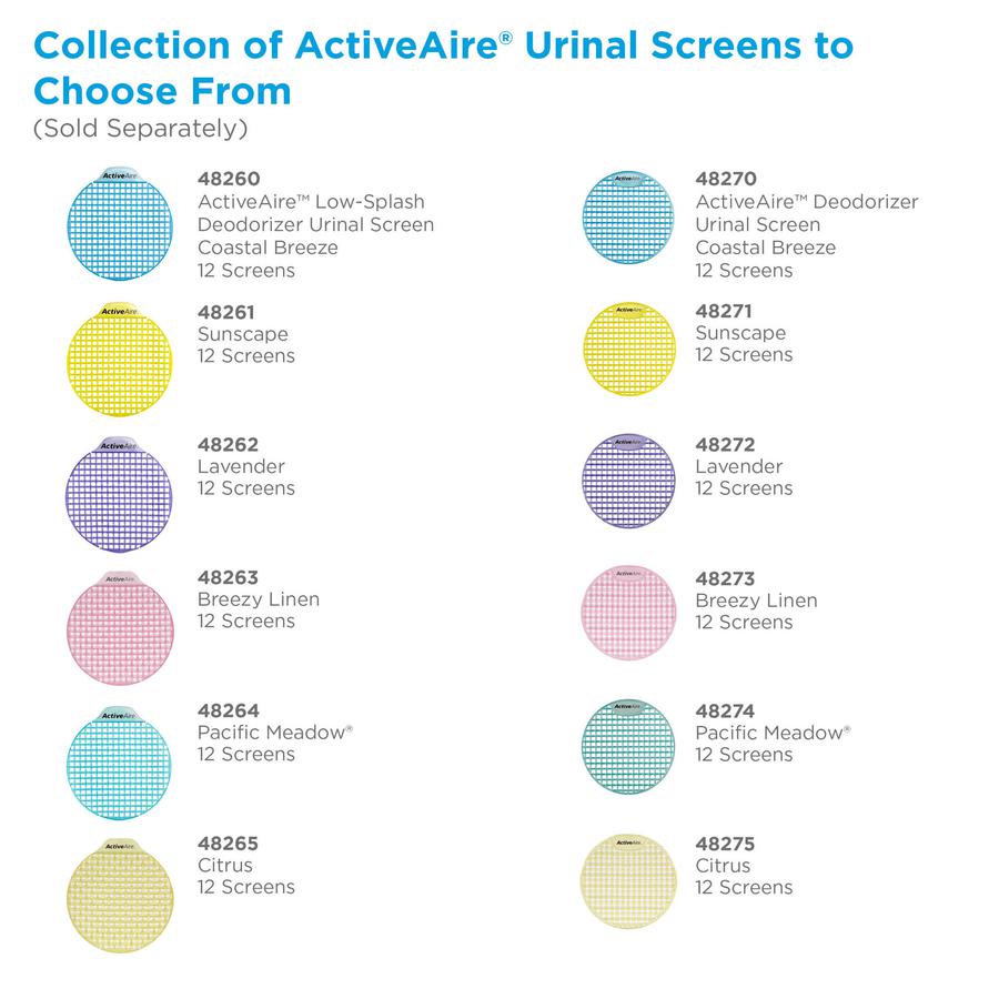 ActiveAire Deodorizer Urinal Screens - Lasts upto 30 Days - Deodorizer - 12 / Carton - Blue. Picture 5