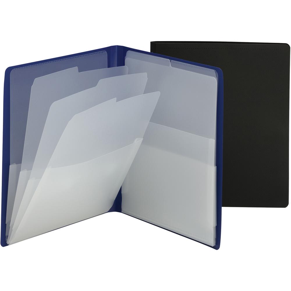Smead Organized Up Letter Organizer Folder - 8 1/2" x 11" - 50 Sheet Capacity - 8 Pocket(s) - Black - 1 Each. Picture 3