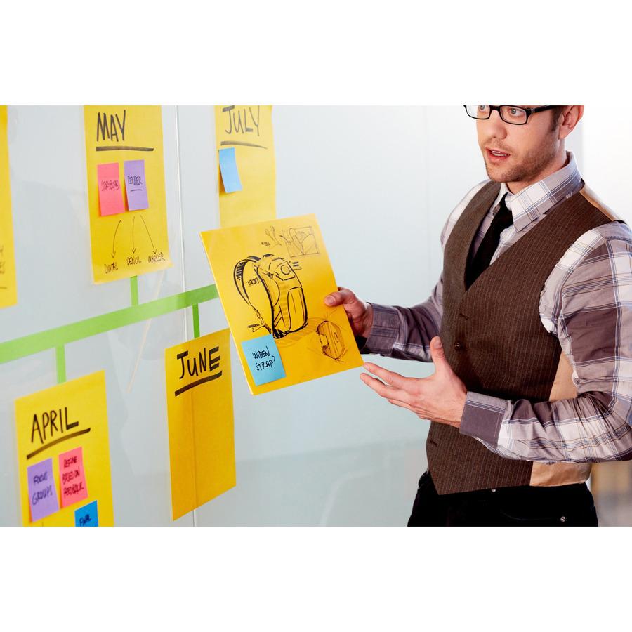 Post-it&reg; Super Sticky Big Notes - 10 63/64" x 10 63/64" - Square - 30 Sheets per Pad - Canary Yellow - 1 Each. Picture 3