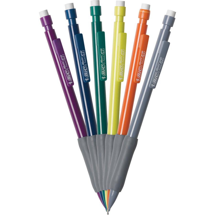 BIC Matic Grip Mechanical Pencils - #2 Lead - 0.7 mm Lead Diameter - Assorted Lead - Plastic Barrel - 36 / Box. Picture 4