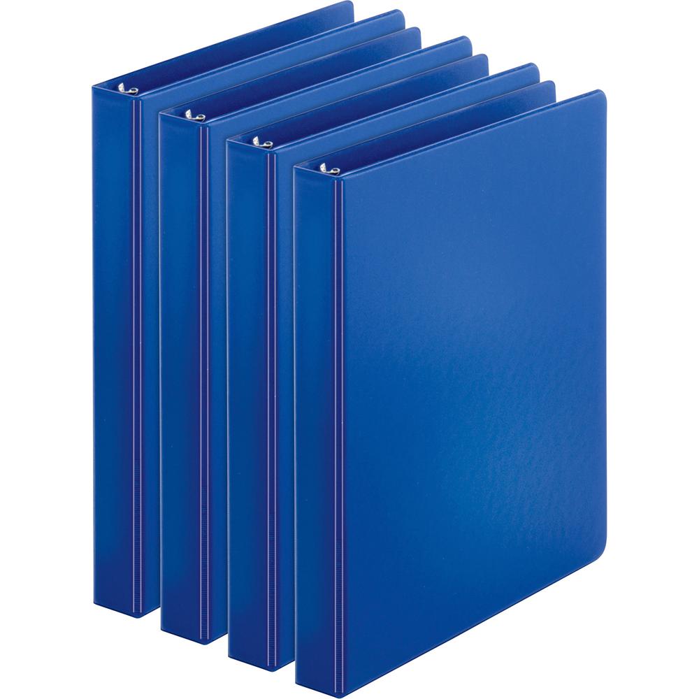 Business Source Basic Round Ring Binder - 1" Binder Capacity - Letter - 8 1/2" x 11" Sheet Size - 225 Sheet Capacity - 3 x Round Ring Fastener(s) - Inside Front & Back Pocket(s) - Chipboard, Polypropy. Picture 3