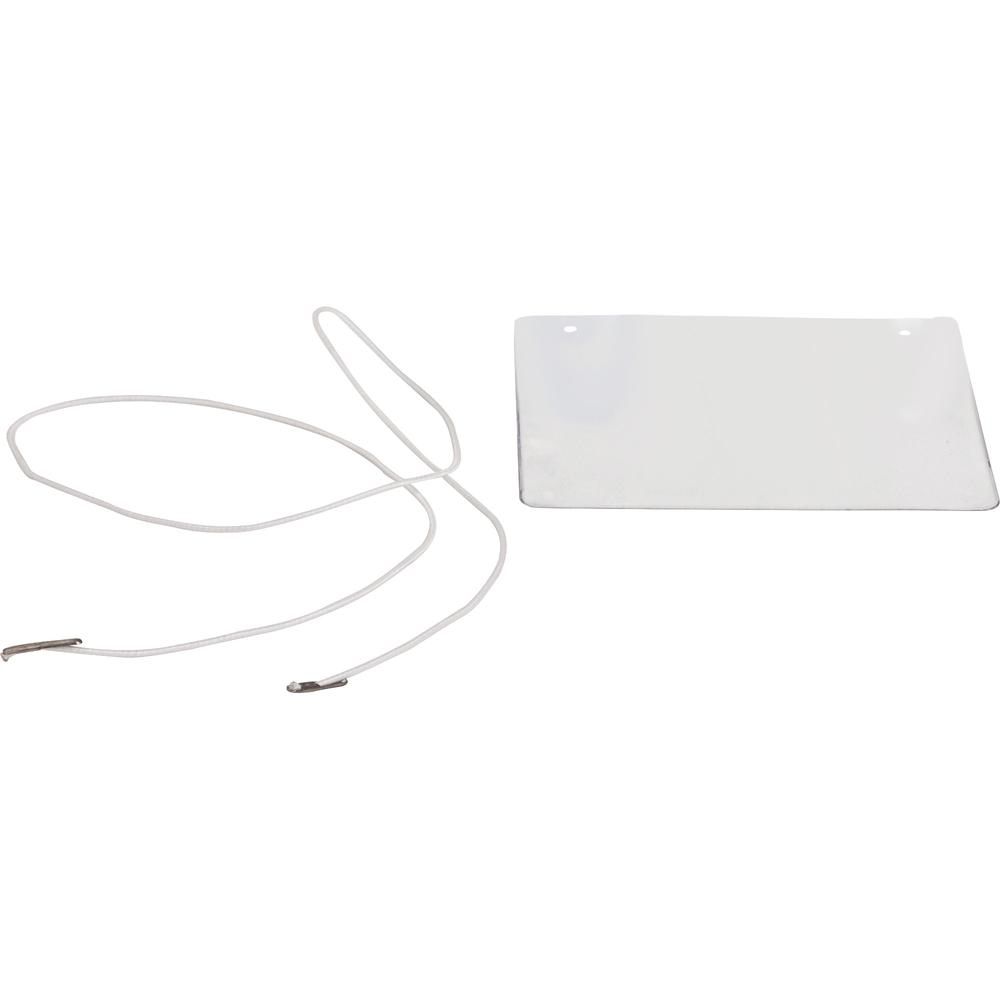 Business Source Elastic Cord Hanging Name Badges - 50 / Box - 4" Width x 3" Height - Hanging - Durable, Reusable - Plastic - White, Clear. Picture 3
