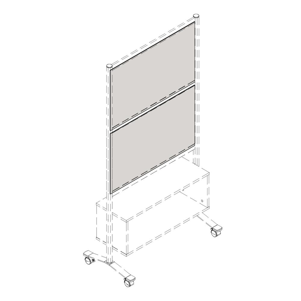 Lorell Adaptable Panel Divider - 24" Width x 2" Height x 37" Depth - Aluminum - Walnut - 1 Each. Picture 6