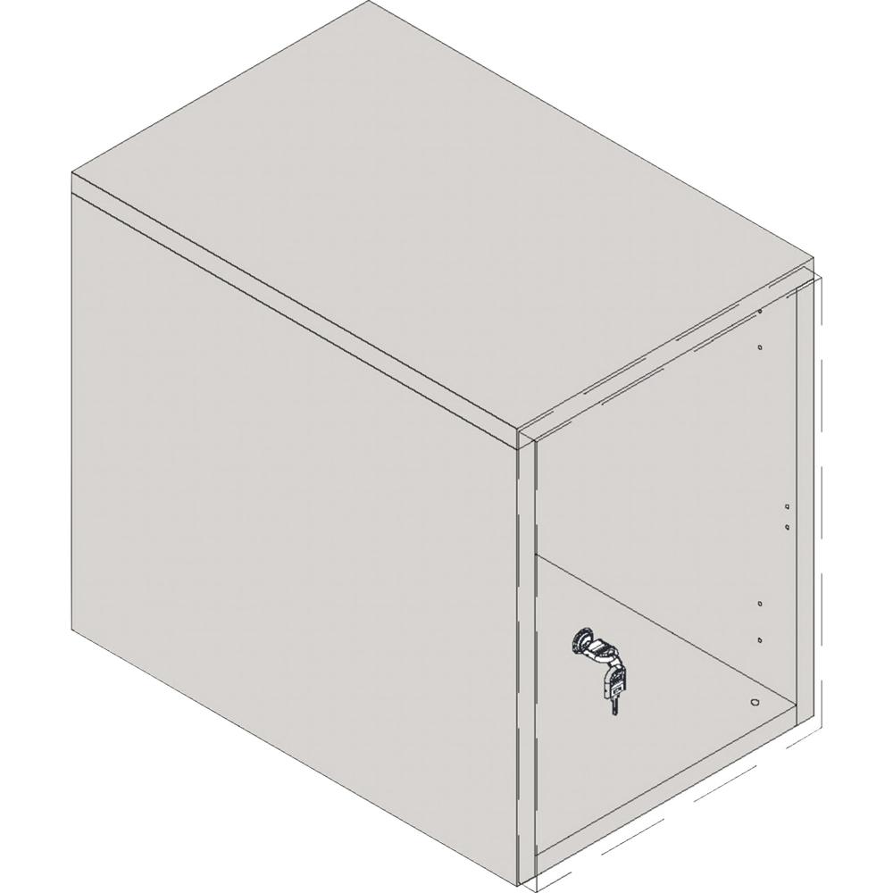 Lorell White Single Cubby Storage Base Adder Unit - 11.8" Width x 17.8" Depth x 15.8" Height - White. Picture 4
