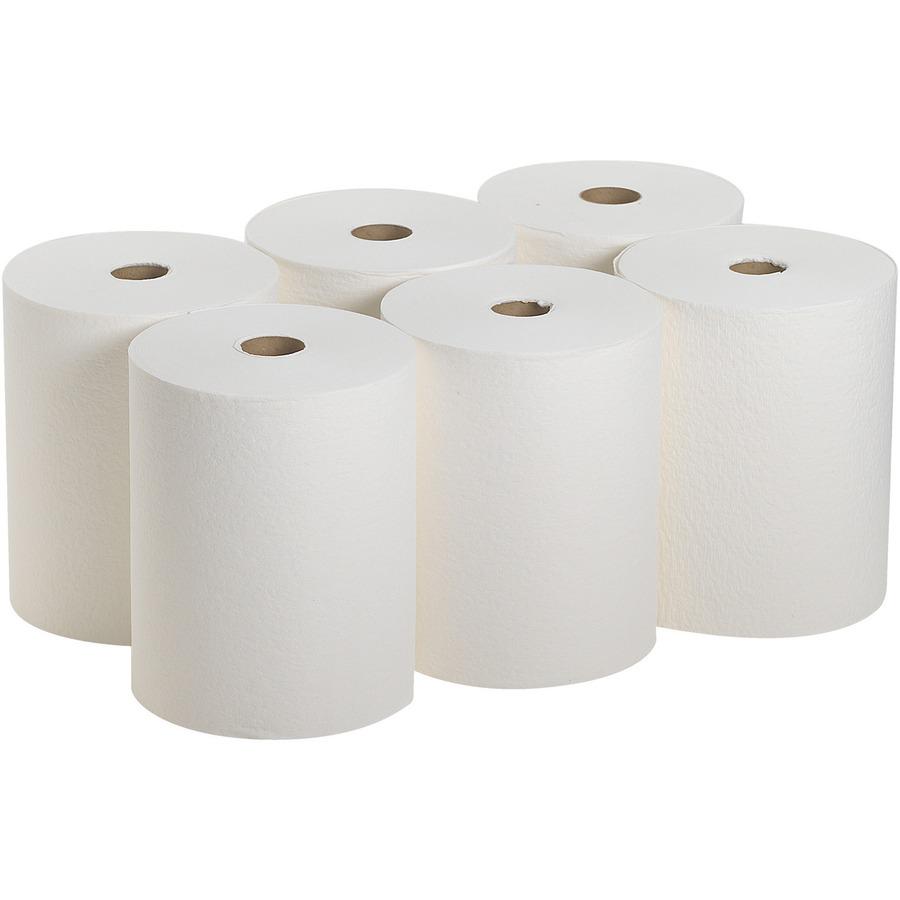 Brawny&reg; Professional D400 Disposable Shop Towel Refills - 9.90" x 13" - 250 Sheets/Roll - White - Cellulose - Disposable, Absorbent, Strong, Soft, Reusable - 6 Rolls Per Carton - 1 Carton. Picture 2