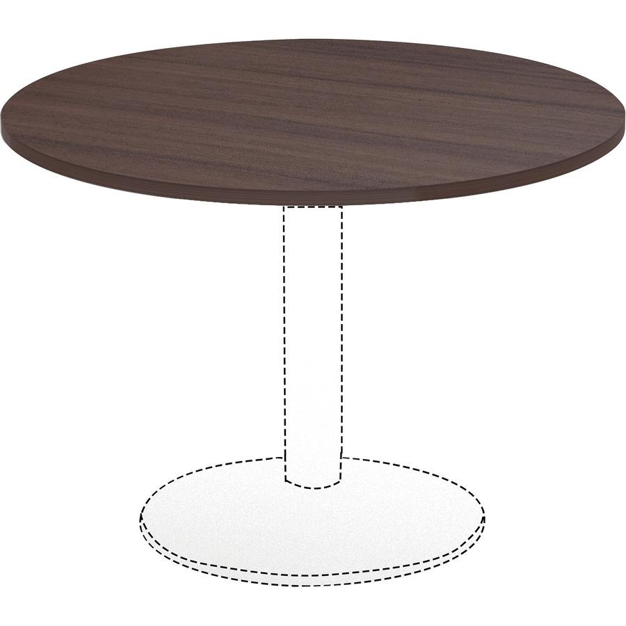 Lorell Essentials Conference Tabletop - Espresso Round Top - Contemporary Style - 1" Table Top Thickness x 42" Table Top Diameter - Assembly Required - 1 Each. Picture 3