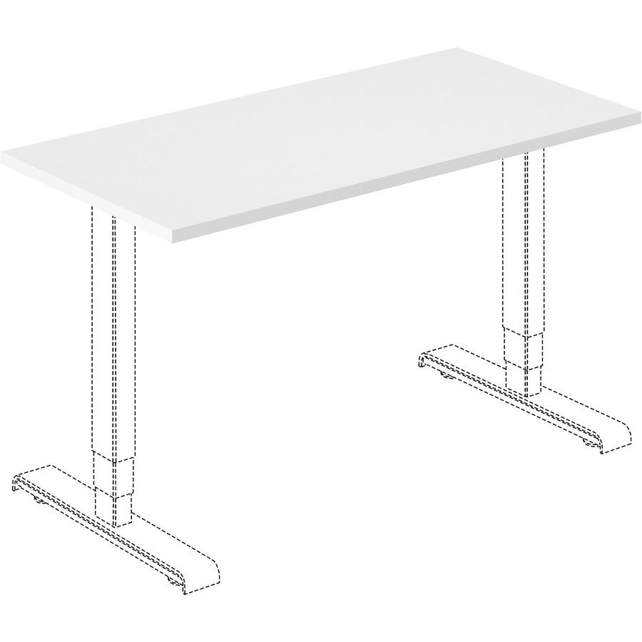 Lorell Training Tabletop - White Rectangle Top - 48" Table Top Length x 24" Table Top Width x 1" Table Top ThicknessAssembly Required - Particleboard, Melamine Top Material - 1 Each. Picture 2