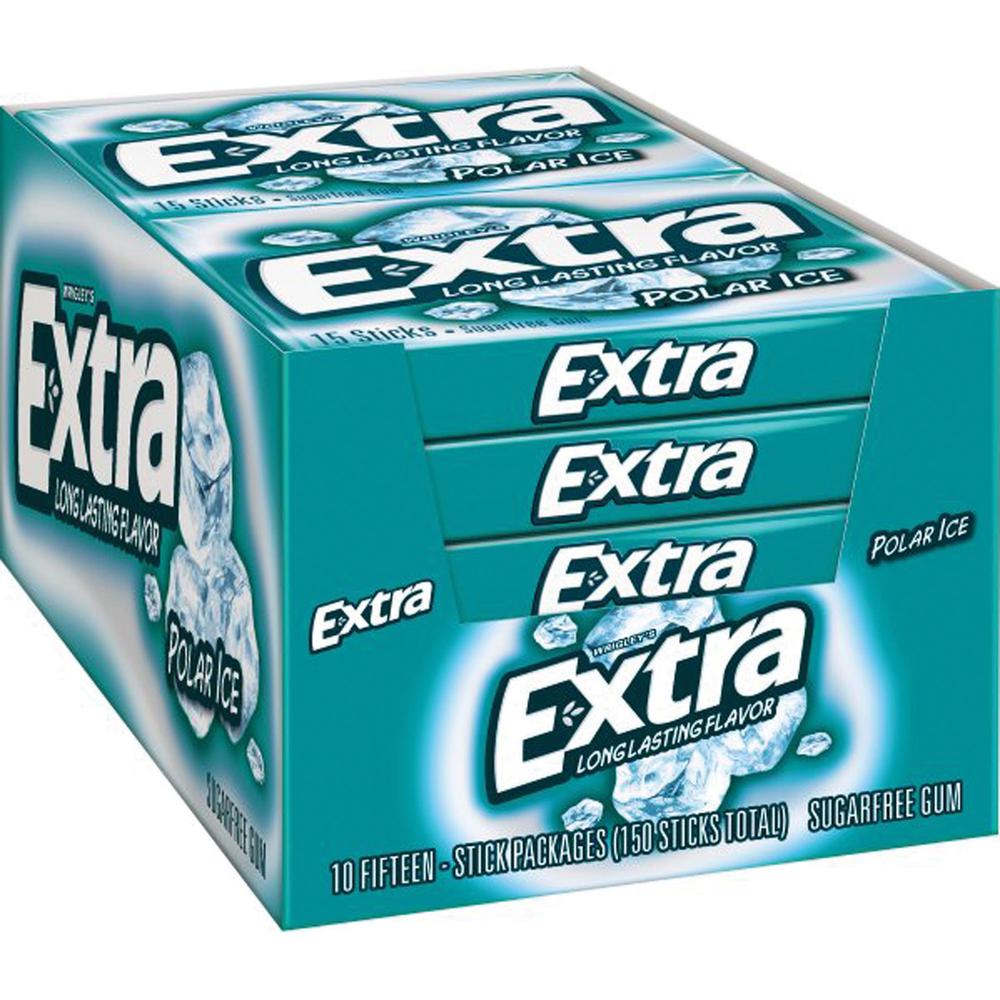 Wrigley Extra Polar Ice Chewing Gum - Mint - 10 / Box. Picture 3