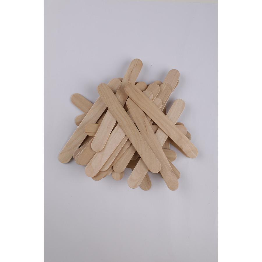 Sparco Jumbo Craft Sticks - Multipurpose - 0.05"Height x 5.90"Width x 0.70"Depth - 500 / Box - Brown - Wood. Picture 4