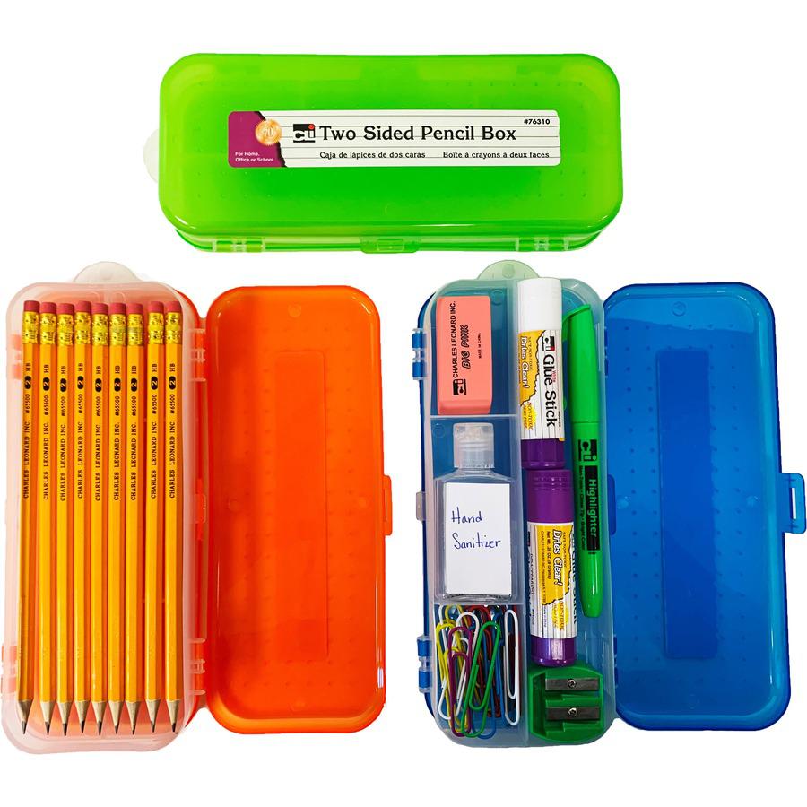 CLI Double-sided Pencil Boxes - 1.5" Height x 8.5" Width x 3.5" Depth - Double Sided - Assorted - 24 / Display Box. Picture 7