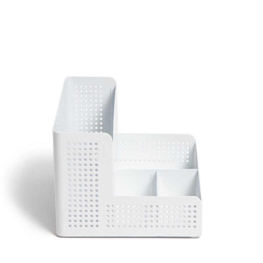 U Brands Perforated All-in-One Desktop Organizer - 4 Compartment(s) - Compact - Metal - 1 Each. Picture 7