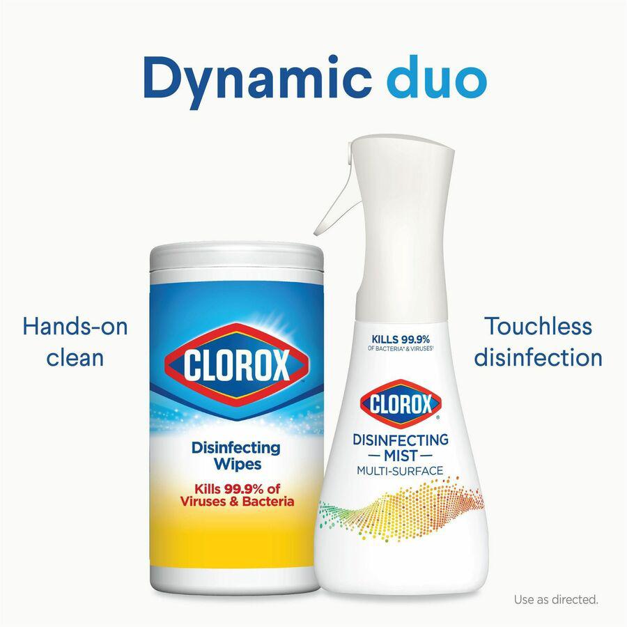 Clorox Disinfecting, Sanitizing, and Antibacterial Mist - 16 fl oz (0.5 quart) - Eucalyptus Peppermint Scent - 1 Each - Non-aerosol, Bleach-free - White. Picture 15