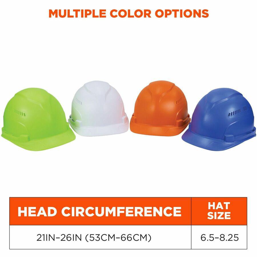 Ergodyne 8966 Lightweight Cap-Style Hard Hat - Recommended for: Head, Construction, Oil & Gas, Forestry, Mining, Utility, Industrial - Sun, Rain Protection - Strap Closure - High-density Polyethylene . Picture 13