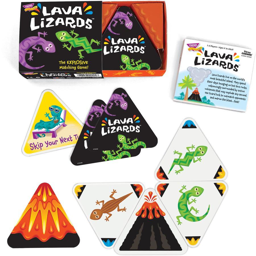Trend Lava Lizards Three Corner Card Game - Matching - 1 to 4 Players - 1 Each. Picture 5