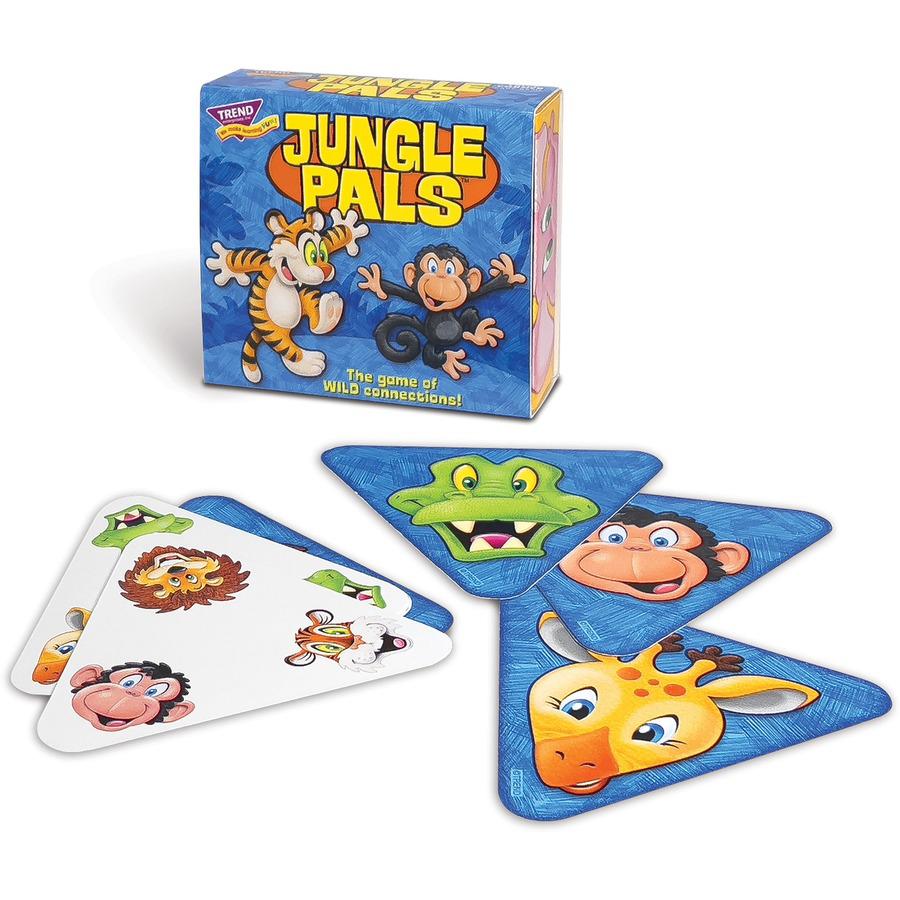 Trend Jungle Pals Three Corner Card Game - Matching - 2 to 4 Players - 1 Each. Picture 5