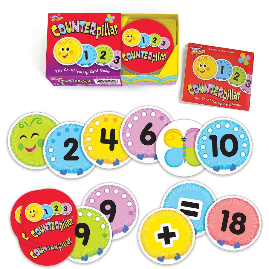 Trend COUNTERpillar Card Game - Math - 1 to 4 Players - 1 Each. Picture 5