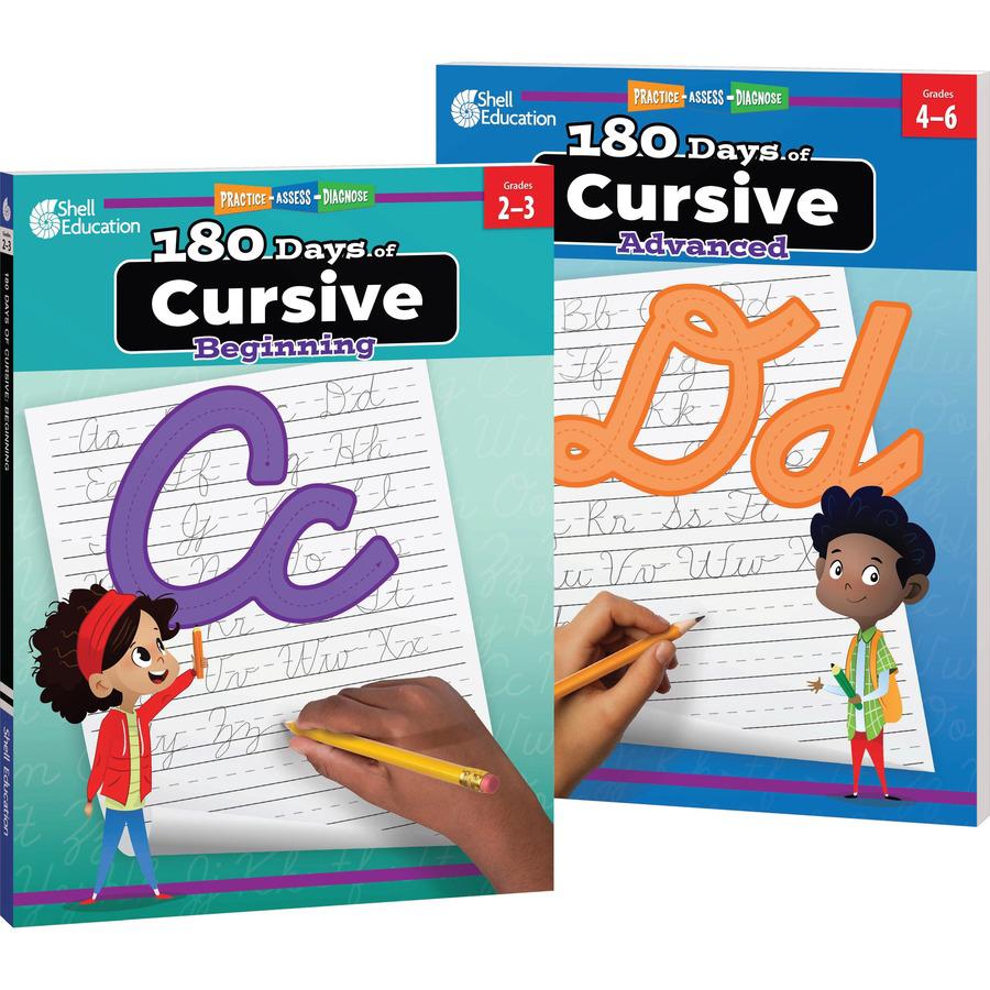 Shell Education 180 Days of Cursive: Beginning Printed Book - Book - Grade 2-3 - English. Picture 2