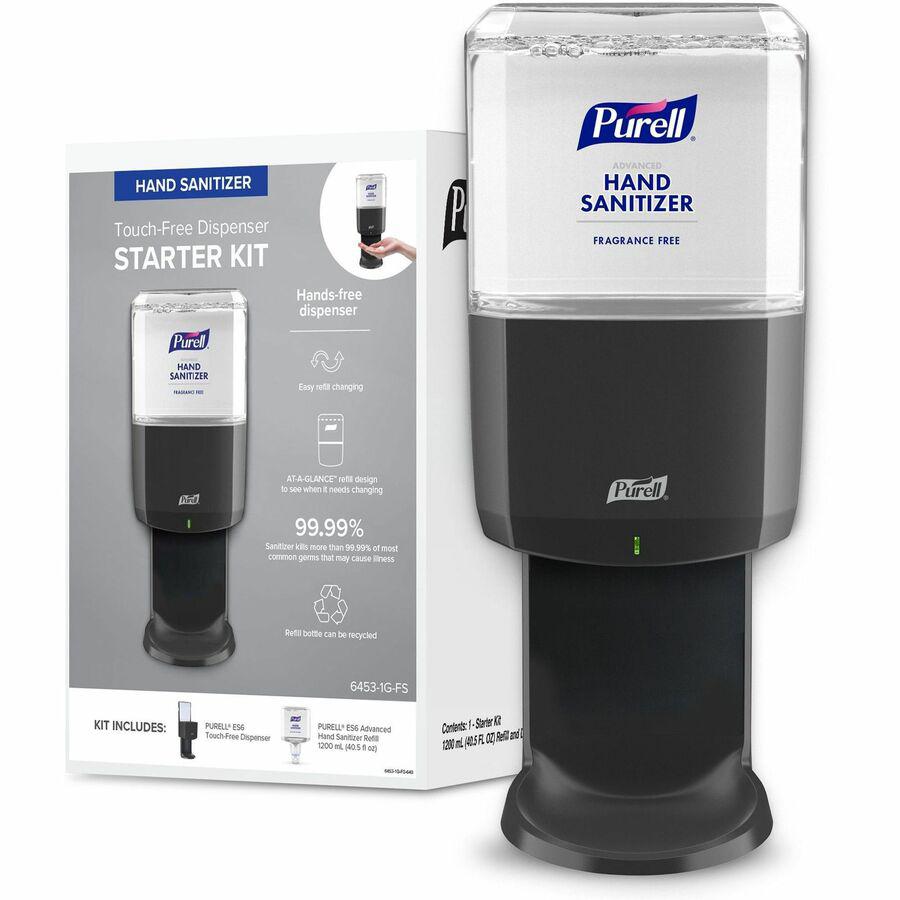 PURELL&reg; ES6 Touchless Hand Sanitizer Dispenser Kit - 1.27 quart Capacity - Touch-free, Hygienic, Durable, Long Lasting, Wall Mountable - Graphite. Picture 2