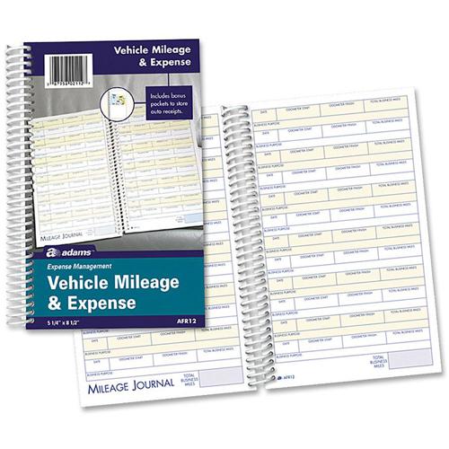 Adams Vehicle Mileage/Expense Journal Pocket - 64 Sheet(s) - 5.50" x 8.50" Sheet Size - White - White Sheet(s) - 1 Each. Picture 3