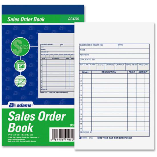 Adams Carbonless 2-part Numbered Sales Order Books - 50 Sheet(s) - 2 PartCarbonless Copy - 4.18" x 7.18" Sheet Size - White - Assorted Sheet(s) - Red Print Color - 1 Each. Picture 6