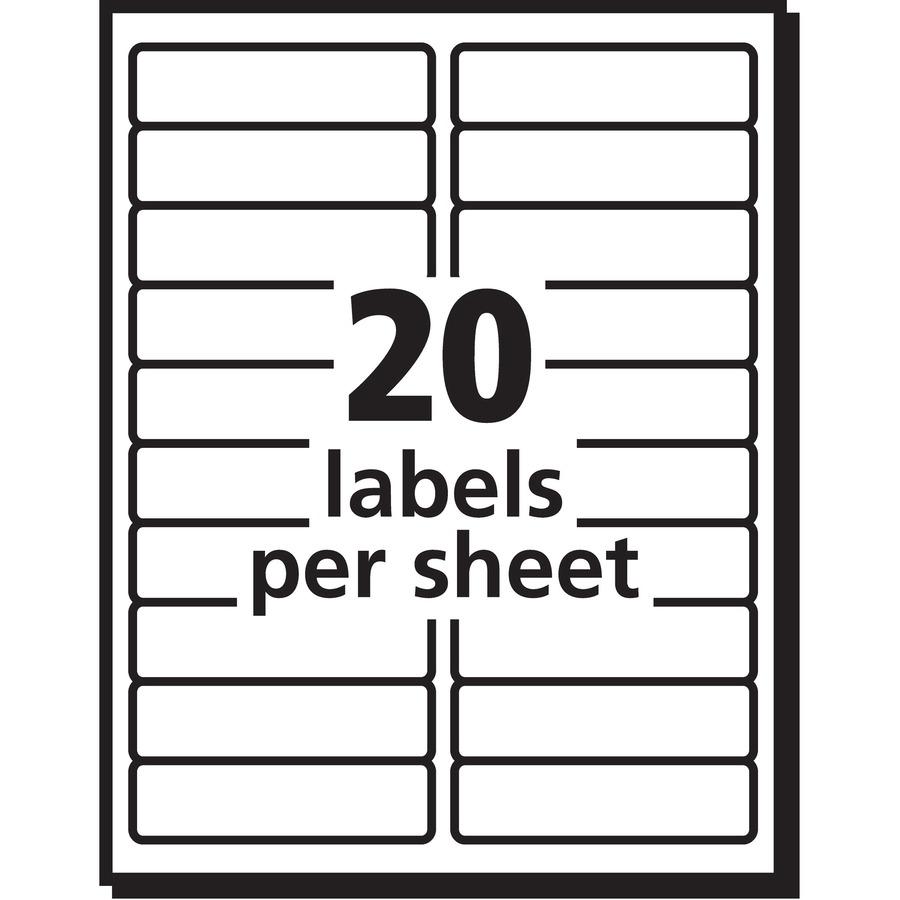 PRES-a-ply White Labels - 1" Width x 4" Length - Permanent Adhesive - Rectangle - Laser, Inkjet - White - Paper - 20 / Sheet - 100 Total Sheets - 2000 Total Label(s) - 2000 / Box. Picture 3