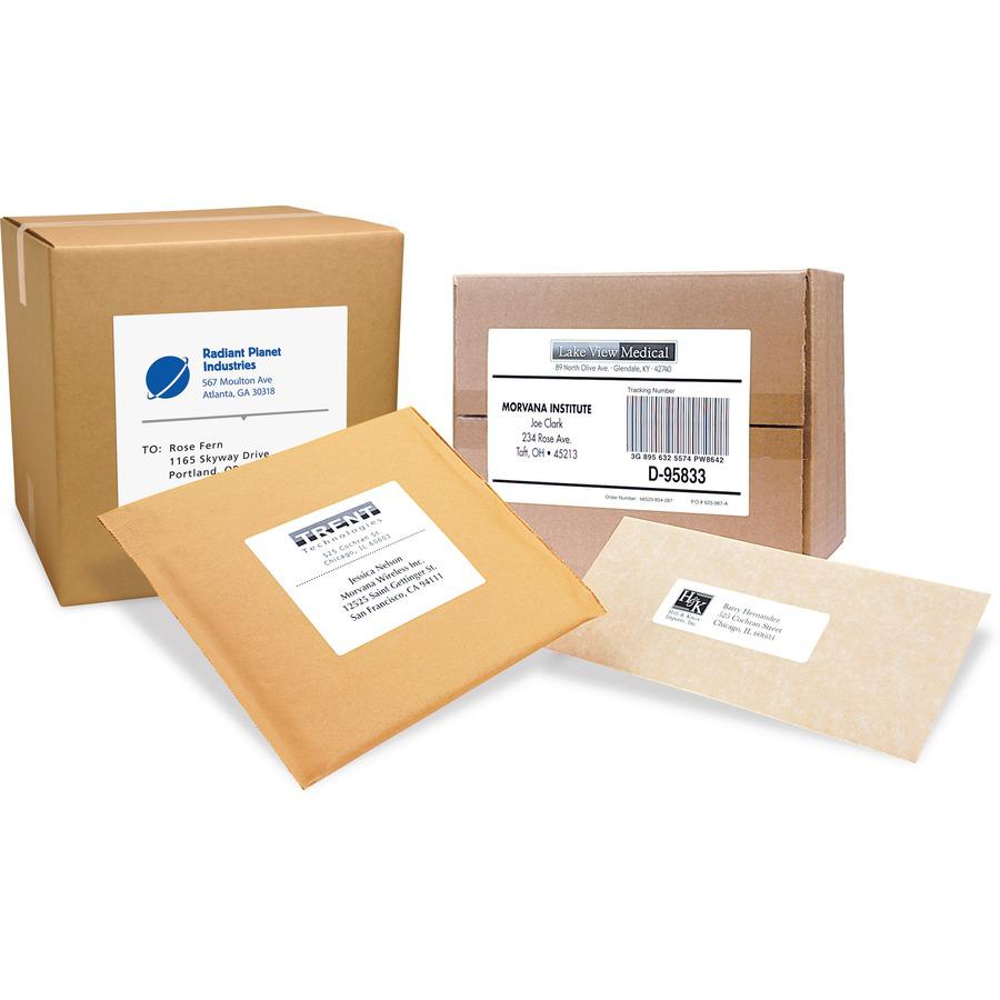 PRES-a-ply White Labels - 3 21/64" Width x 4" Length - Permanent Adhesive - Rectangle - Laser, Inkjet - White - Paper - 6 / Sheet - 100 Total Sheets - 600 Total Label(s) - 600 / Box. Picture 3