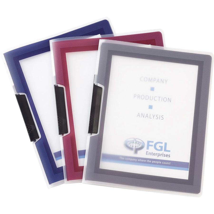 Avery&reg; Flexi-View Letter Report Cover - 8 1/2" x 11" - 25 Sheet Capacity - Polypropylene - Assorted - 24 / Box. Picture 4