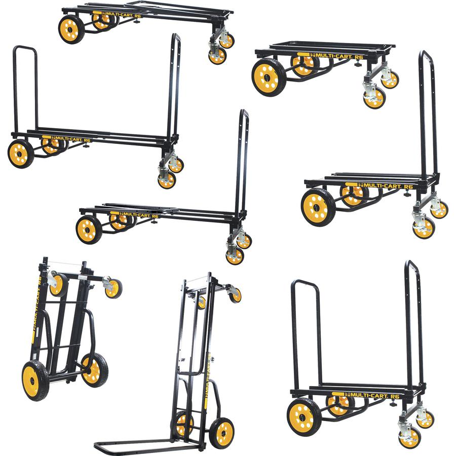 Multi-Cart 8-in-1 Cart - 500 lb Capacity - 4 Casters - 8" , 4" Caster Size - Metal - x 17.5" Width x 42.5" Depth x 33.6" Height - Black - 1 Each. Picture 5