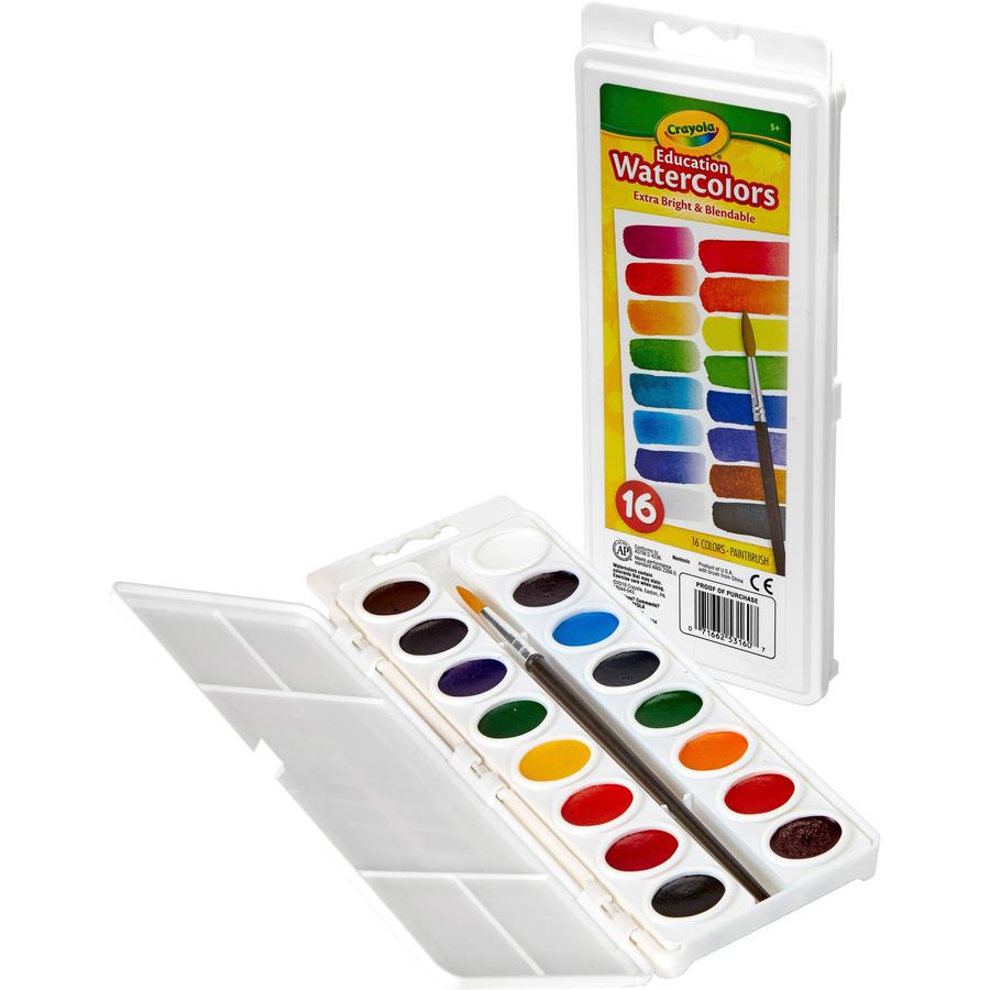 Crayola Oval Pan Cake Water Color - 6.80 oz - 1 Each - Assorted. Picture 6