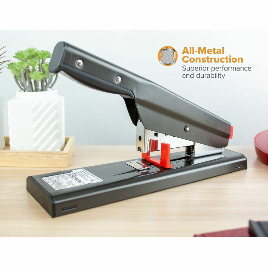 Bostitch Antimicrobial Heavy Duty Stapler - 130 Sheets Capacity - 210 Staple Capacity - Full Strip - 1/4" , 1/2" , 3/8" , 5/8" Staple Size - 1 Each - Black. Picture 13