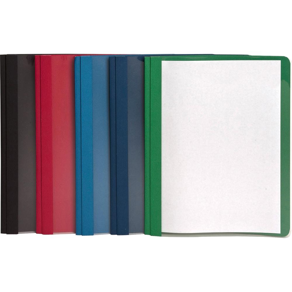 Oxford Letter Report Cover - 8 1/2" x 11" - 3 x Tang Fastener(s) - 1/2" Fastener Capacity for Folder - Assorted - 25 / Box. Picture 5
