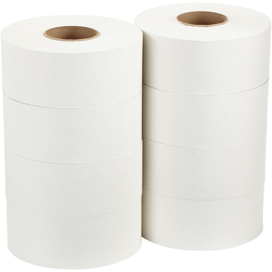 Pacific Blue Select Jumbo Jr. Toilet Paper - 2 Ply1000 ft - 9" Roll Diameter - White - 8 / Carton. Picture 4