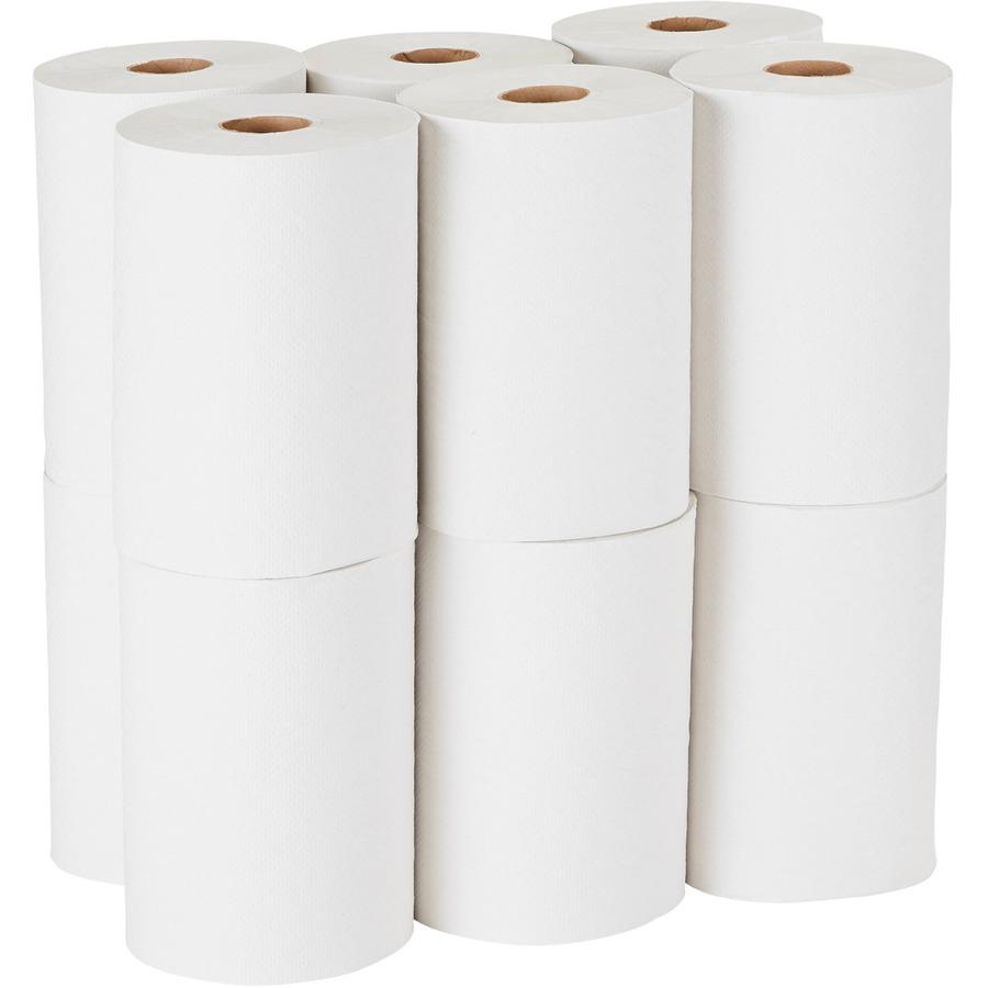 Pacific Blue Basic Paper Roll Towel - 1 Ply - 7.87" x 350 ft - White - 12 / Carton. Picture 4